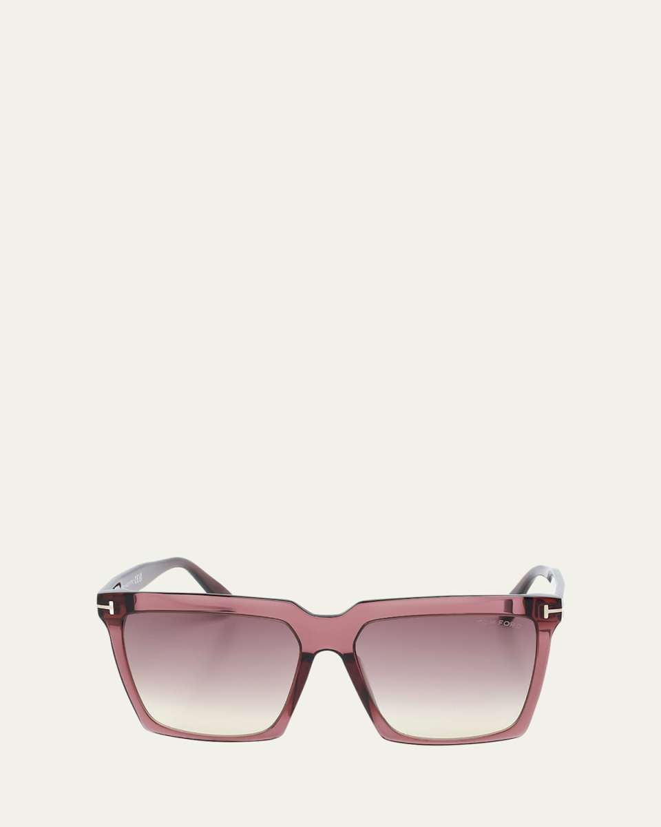 Gradient Acetate Square Sunglasses